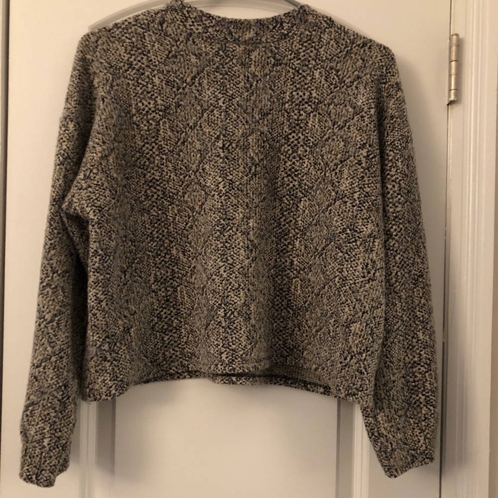 Cropped Snake Skin Sweater